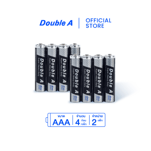 [2 แพ็ก] ถ่านคาร์บอนซิงค์ Double A ขนาด1.5V AAA แพ็ก 4 ก้อน